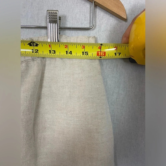 Talbots cream colored pull on Irish  linen cropped wide leg pants Sz M - Picture 12 of 13